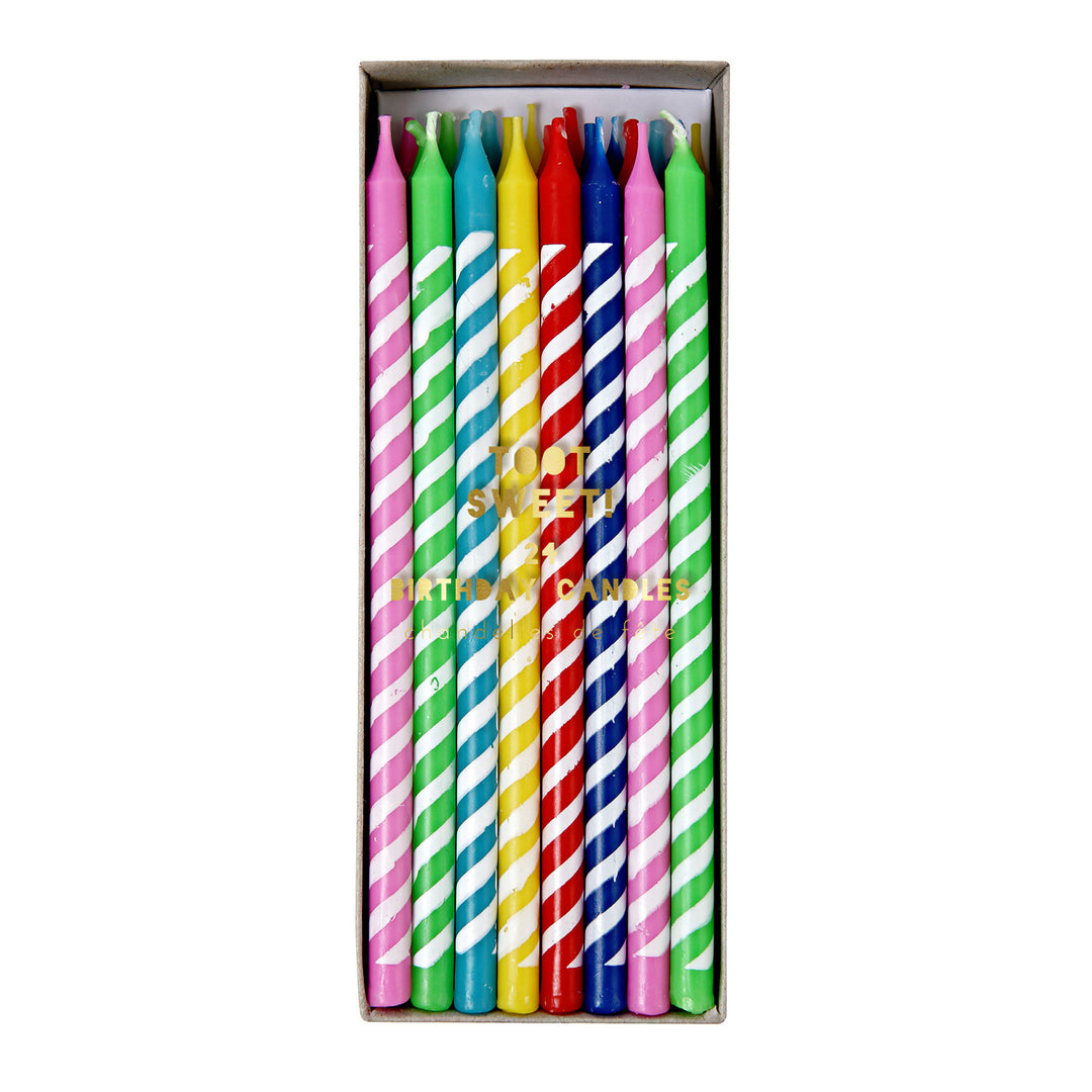 Bright Rainbow Cake Candles